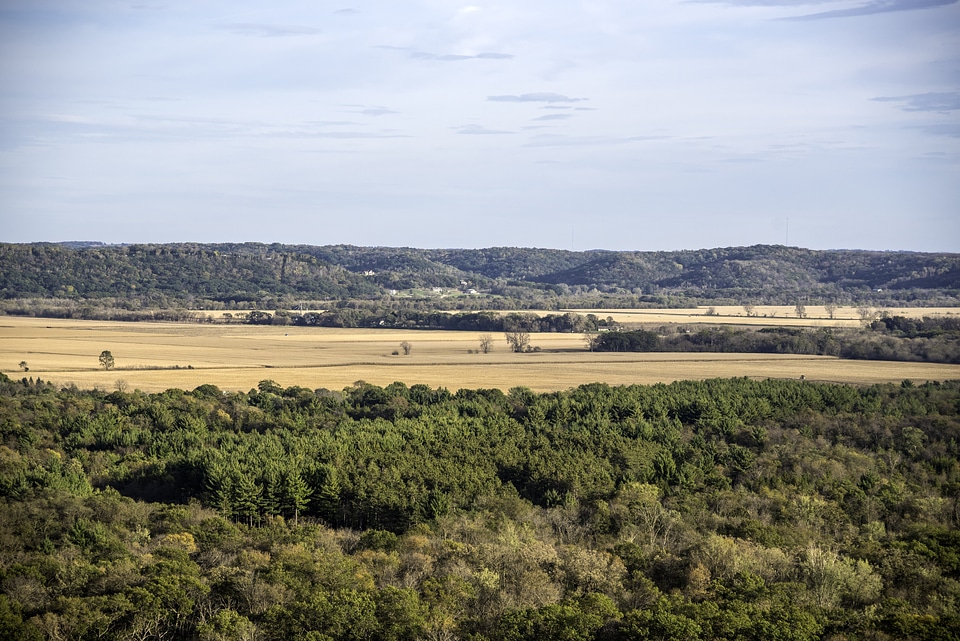 Landscape of the Wisconsin River Valley at Ferry Bluff
