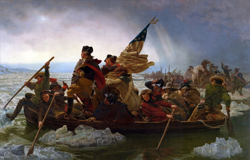 Washington Crosses the Delaware painting to Trenton, New Jersey