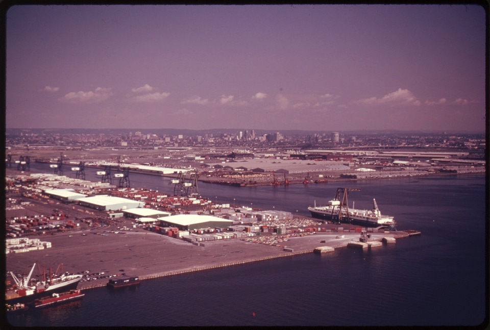 Port of Newark, New Jersey in 1974