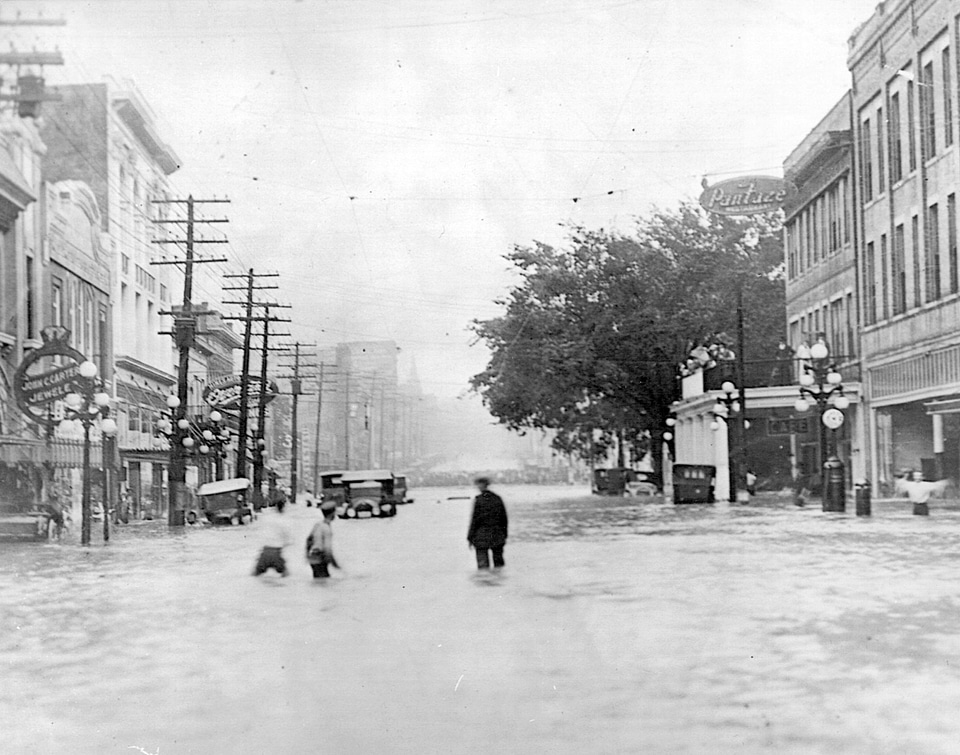April 16, 1921 flood on Town Creek in Jackson, Mississippi