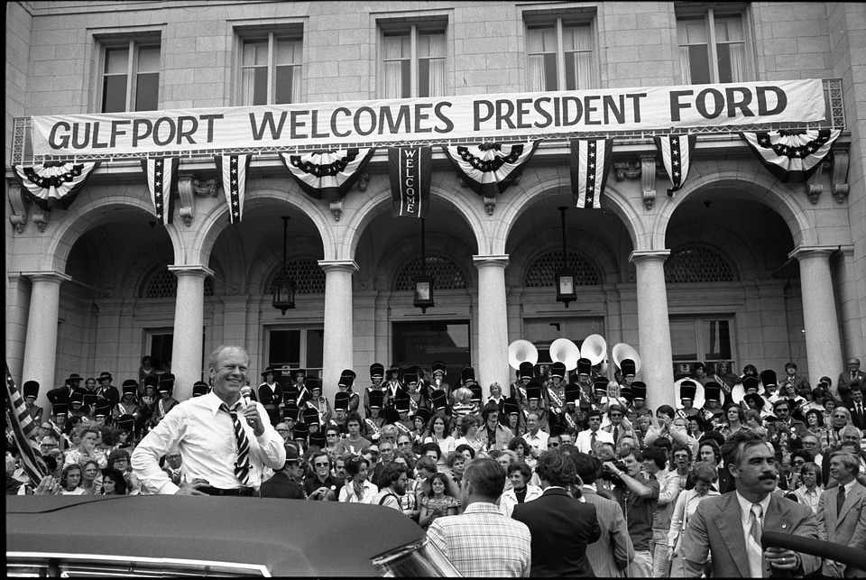  Gerald Ford visits Gulfport, Mississippi in 1976