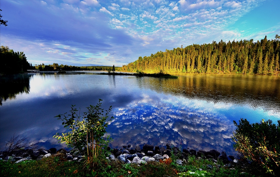 Sky and lake landscape photo