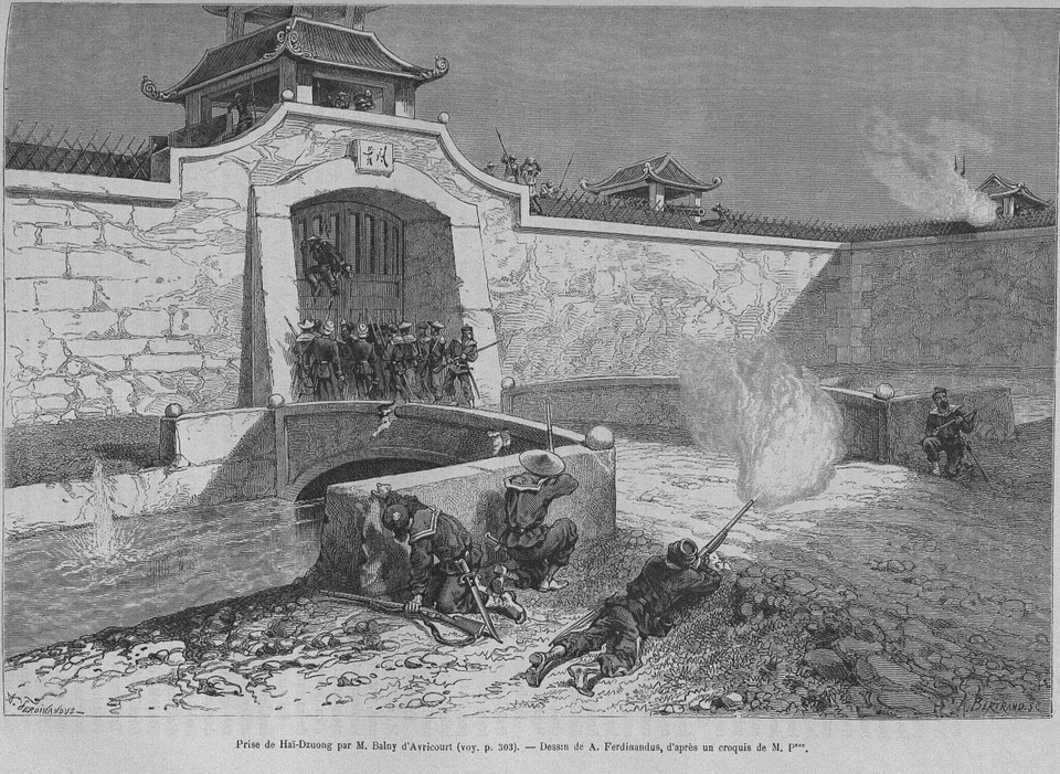 France attack Hai Duong citadel in Hanoi, Vietnam