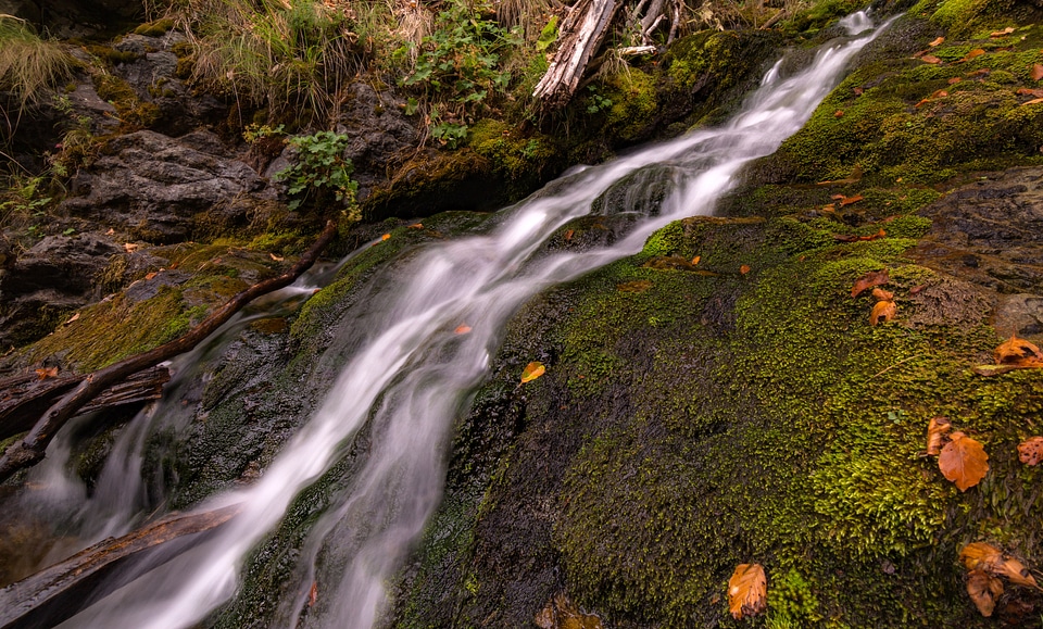 Falling Water in the outdoors nature 