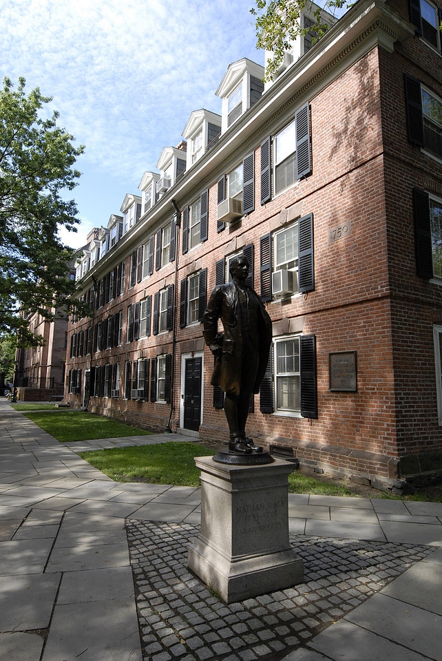 Nathan Hale Statue on Yale Campus in New Haven, Connecticut