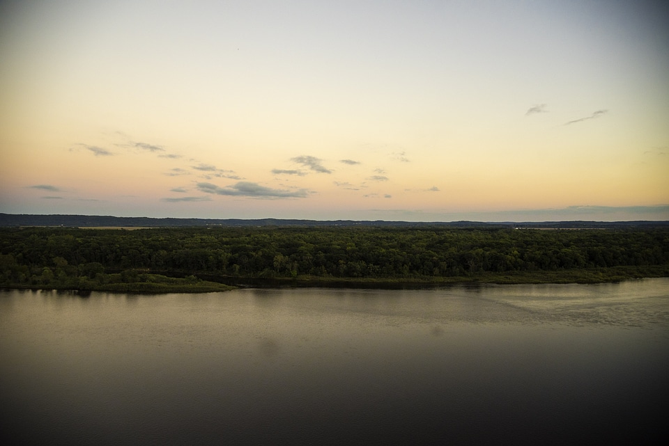 Looking Across the Wisconsin River at Ferry Bluff