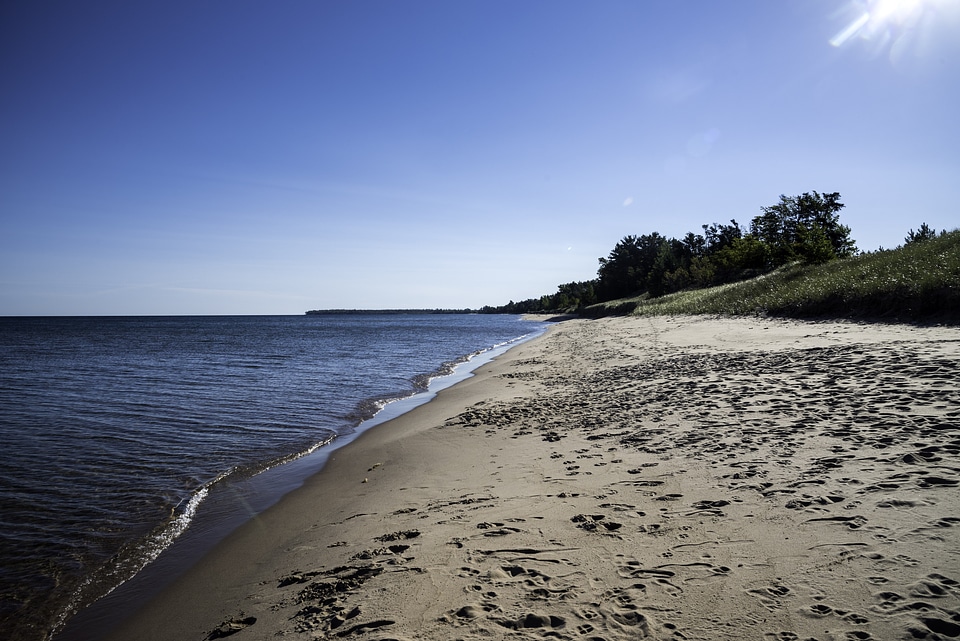 Shoreline and landscape of Lake Superior, Michigan
