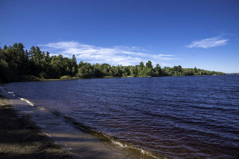 Waves, water, and landscape at Van Riper State Park, Michigan
