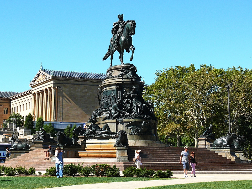 The Washington Monument in Philadelphia, Pennsylvania