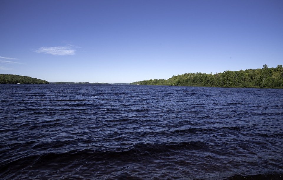 Landscape and waters of Lake Michigamme at Van Riper State Park, Michigan