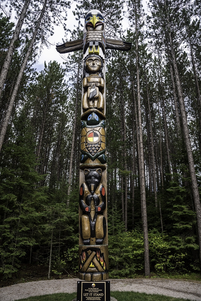 Totem Pole in Algonquin Provincial Park, Ontario