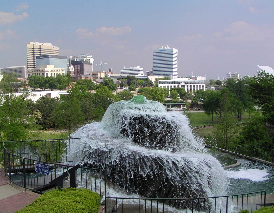 Finley Fountain and the city of Columbia, South Carolina