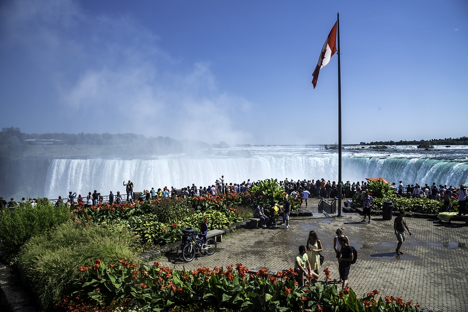 Niagara Falls view from Elementz Restaurant in Ontario, Canada