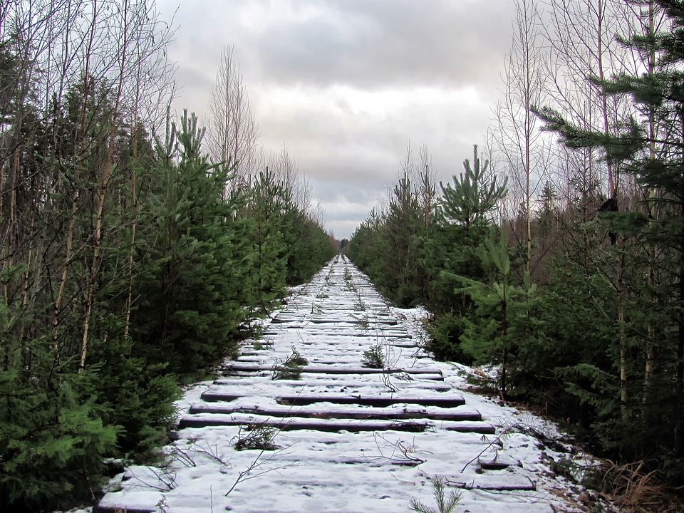 Railroad railway winter