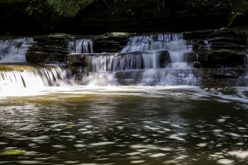 Frontal View of the Small Falls at Cayuhoga Valley National Park, Ohio