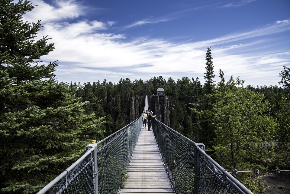 Suspension Bridge across the canyon at Eagle Canyon, Ontario