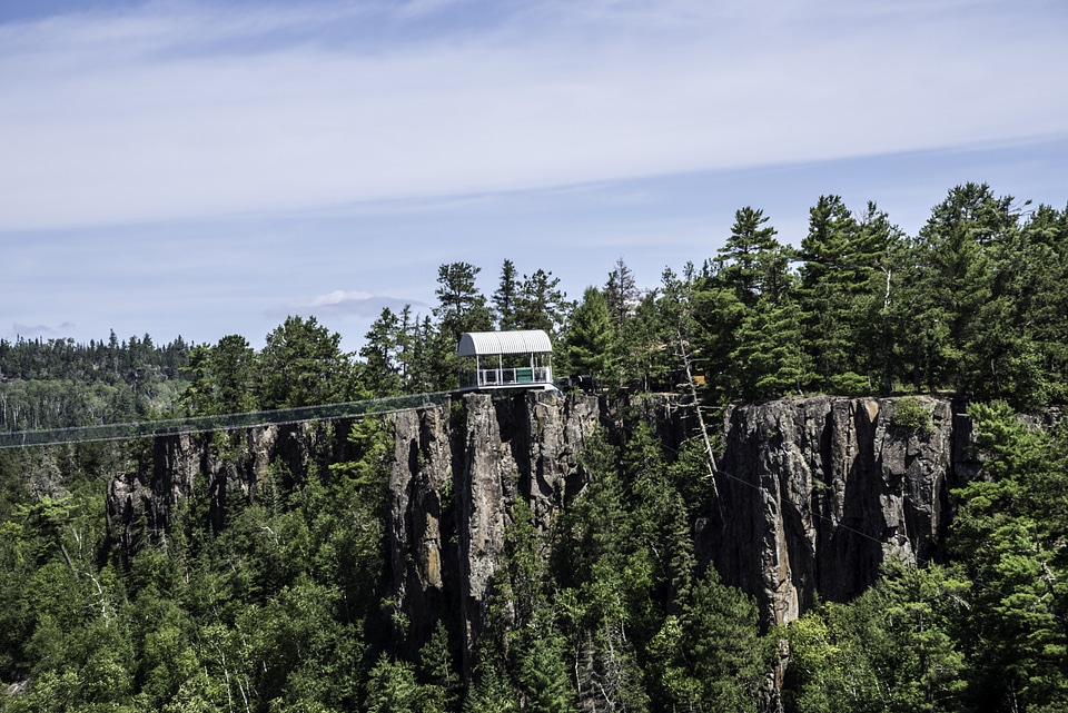 Zipline Station on the slopes at Eagle Canyon, Ontario