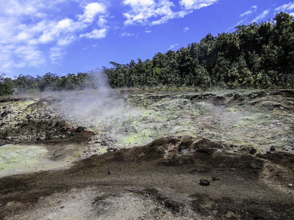 Sulphur Banks steam at Hawaii Volcanoes National Park