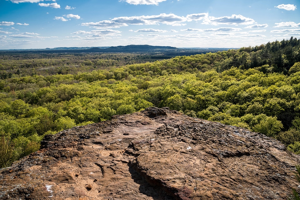 Landscape looking out from the Bluff at Levis Mound photo