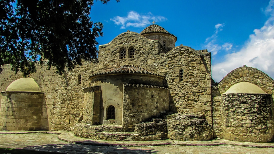 Old Stone Church architecture in Cyprus photo