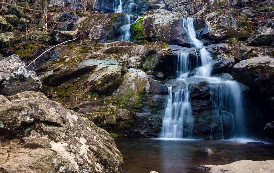 Bottom of the Upper Falls at Dark Hollow Falls in Shenandoah