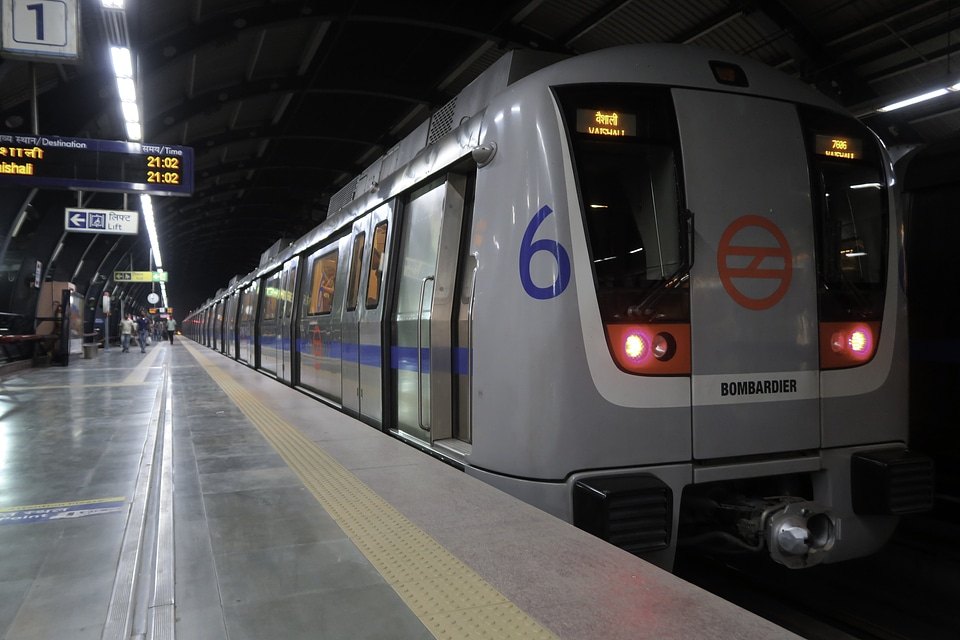 The Delhi Metro in New Delhi, India photo