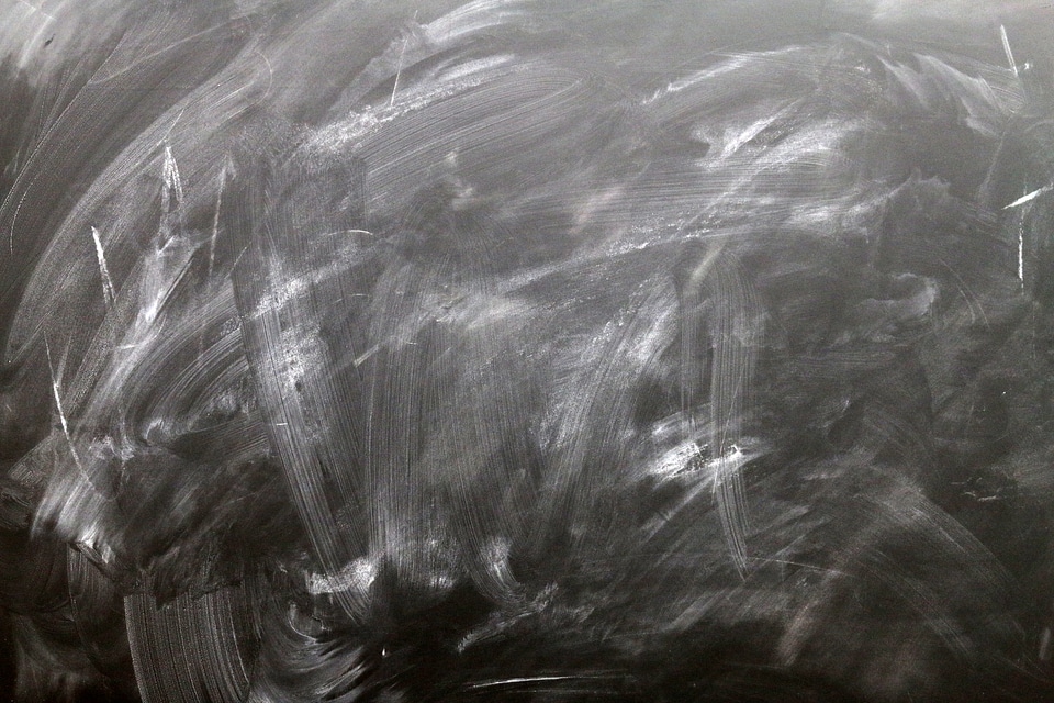 Chalkboard blackboard with eraser marks