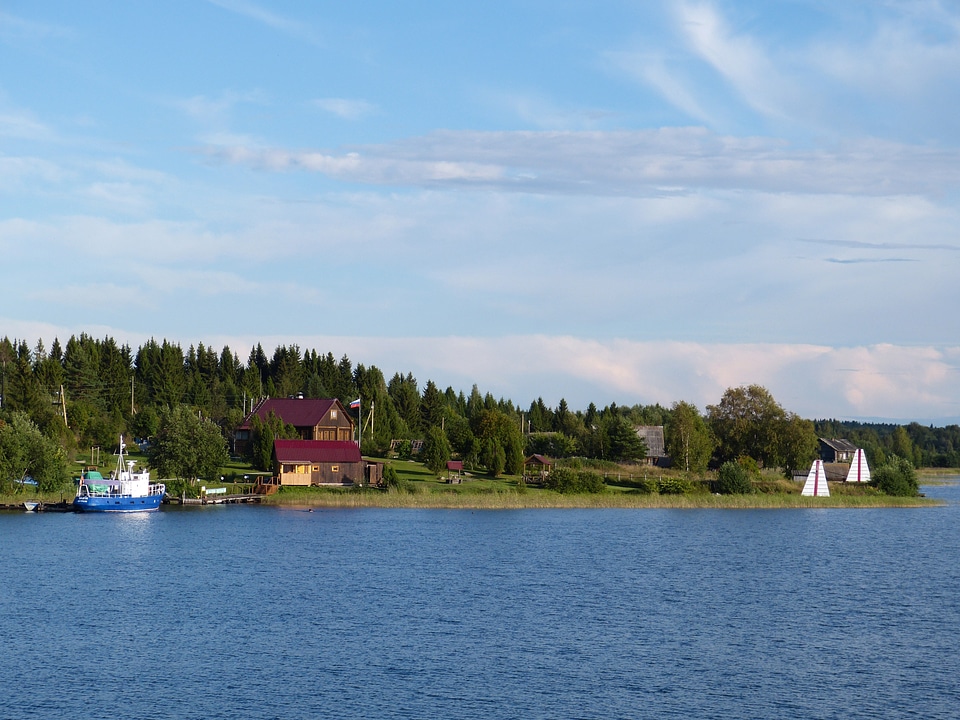 Ladoga lake scenery in Russia