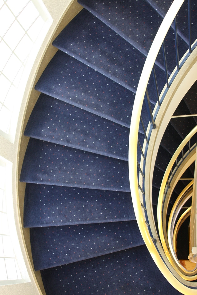 Hotel stairs spiral staircase