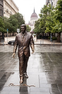Ronald Reagan Statue in Budapest, Hungary photo