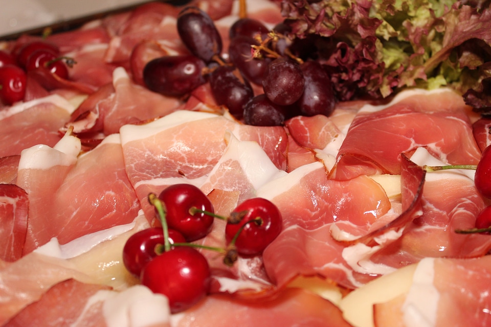 Ham, Cherries, and Grapes