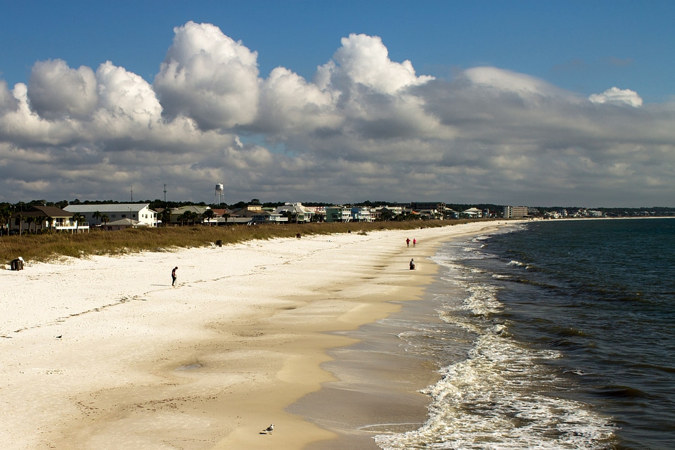 Beach and Shoreline Landscape in Mexico Beach, Florida