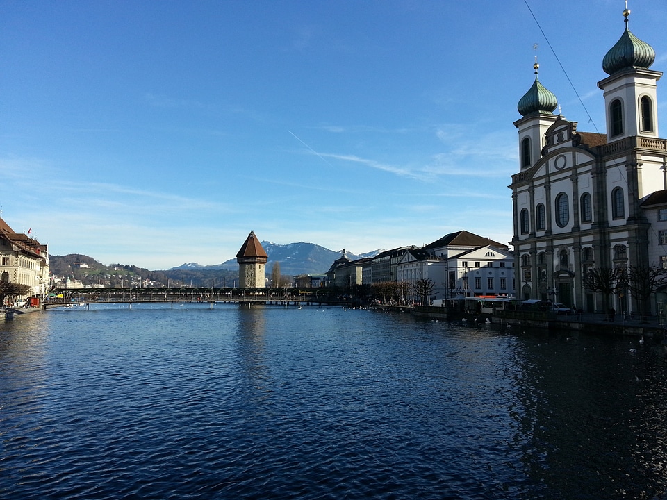Bridge lake lucerne lake