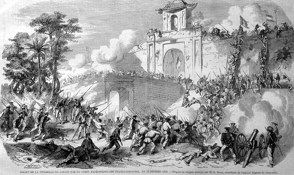 French Siege of Saigon, Vietnam in 1859