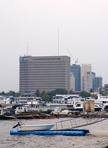 Marina with boats in Manila, Philippines photo