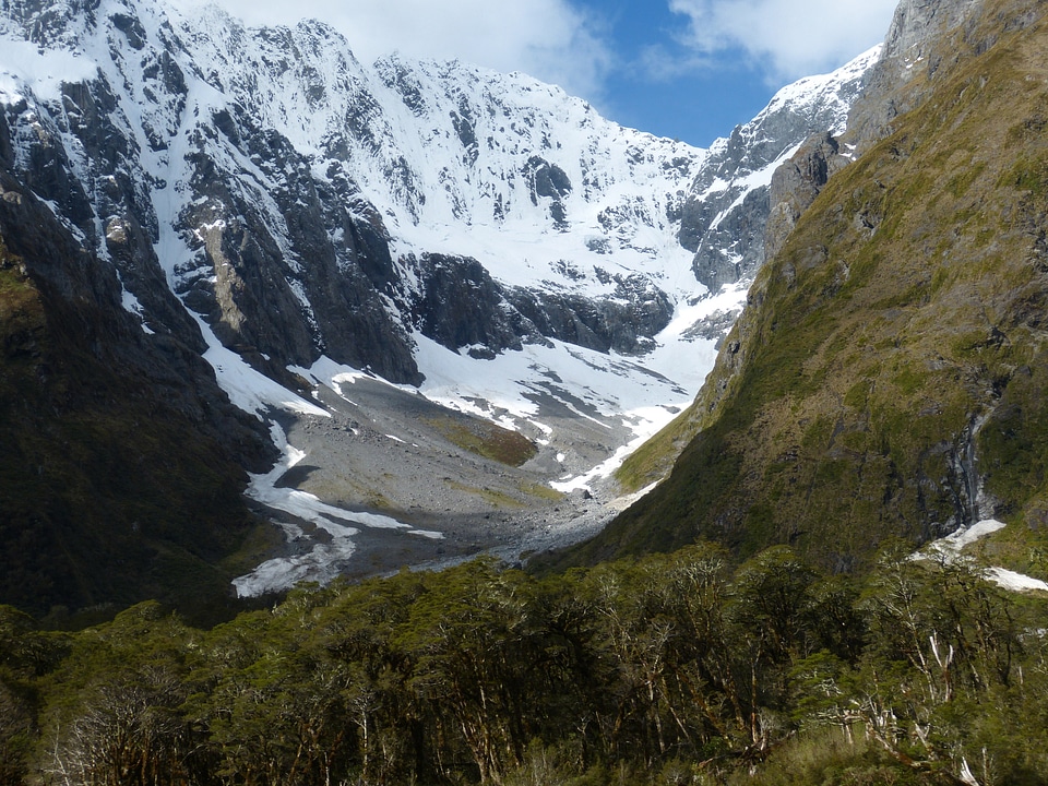 Mountain Valley Landscape in New Zealand photo