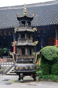 Temple worship in Chengdu, Sichuan, China photo