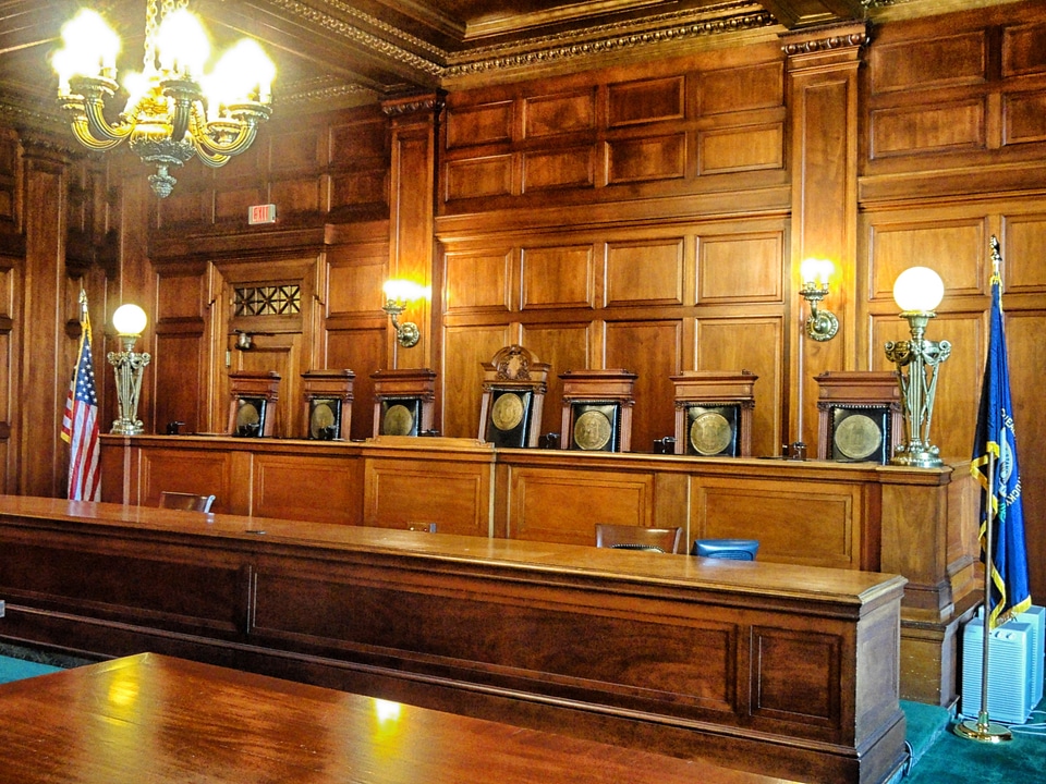 Interior of the Supreme Court in Frankfort, Kentucky