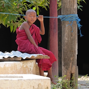 Myanmar monastery buddhism photo