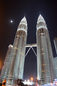 Petronas Twin Towers at Night in Kuala Lumpur, Malaysia photo