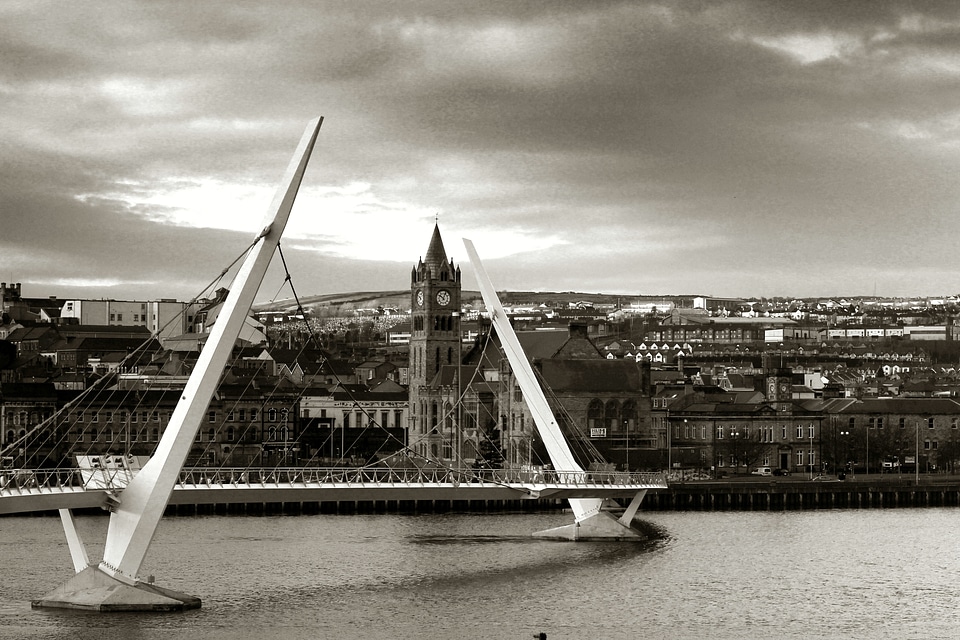 Peace Bridge in Derry, Ireland