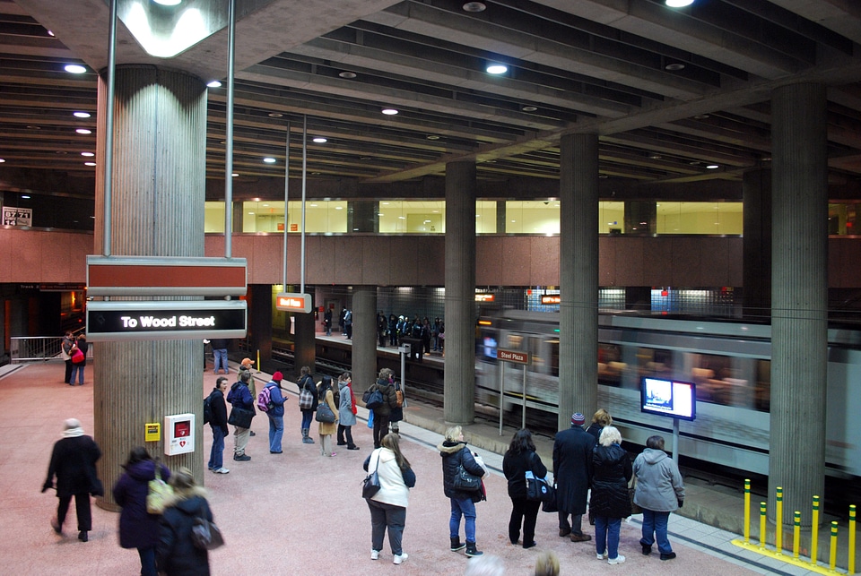 Steel Plaza subway station in Pittsburgh, Pennsylvania
