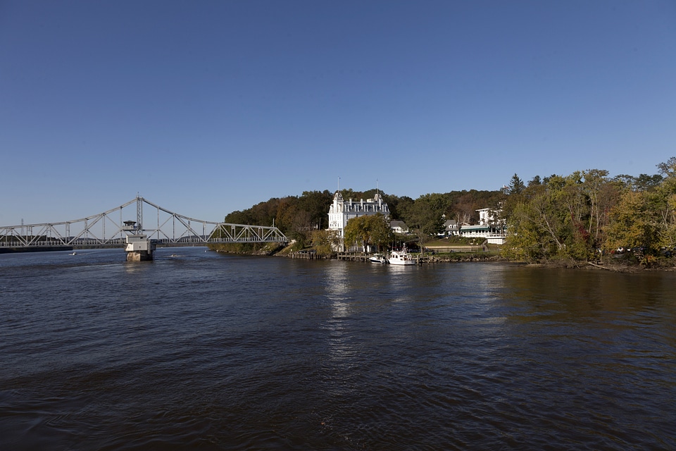 Landscape and bridge along the Connecticut River