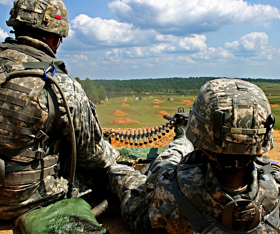 Ammunition and gun training for Echo Company in Mississippi