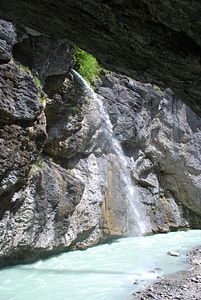 Waterfall mountain stream bach photo