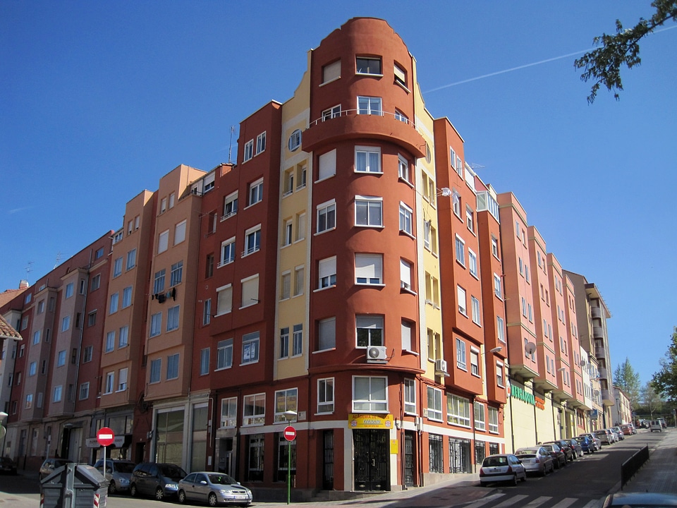 1950s-era building in the El Crucero district in Burgos, Spain