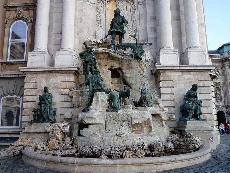Matthias Fountain in Buda Castle in Budapest, Hungary