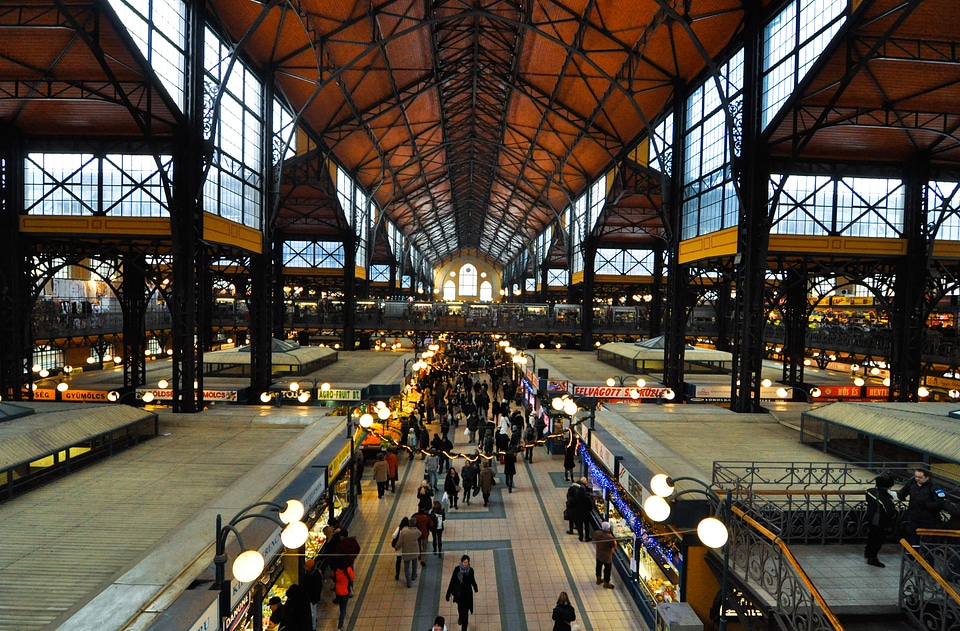 Budapest great market hall in Budapest, Hungary
