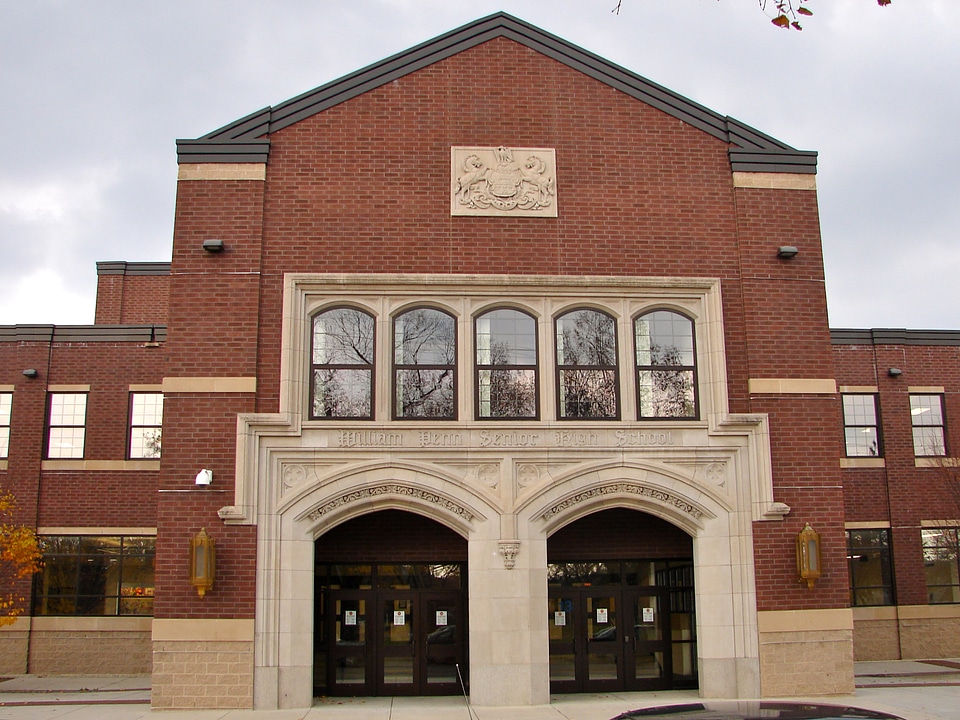 William Penn Senior High School on Penn Commons in York, Pennsylvania