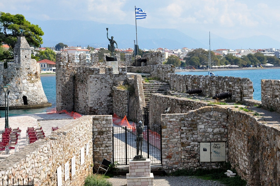 Fortifications of the port of Nafpaktos in Greece